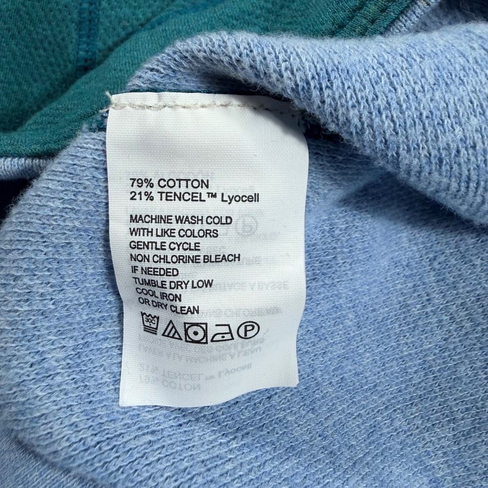 Tommy Bahama Reversible Mens XXL Pullover Sweatshirt Teal Blue Cotton Tencel - Picture 7 of 12